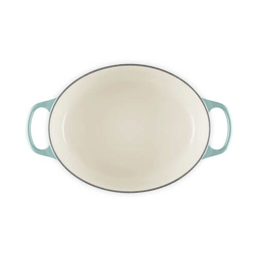 Le Creuset Signature Sea Salt 29cm Oval Cast Iron Casserole Dish - Durable, Enamel Coated | Keans Claremorris