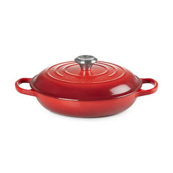 Le Creuset Signature Cerise 26cm Cast Iron Shallow Casserole – Durable, Enamel Coated Cookware | Keans Claremorris