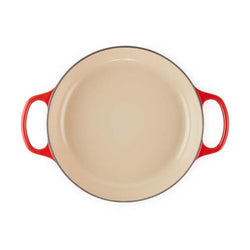 Le Creuset Signature Cerise 26cm Cast Iron Shallow Casserole - Durable, Vibrant Red | Keans Claremorris