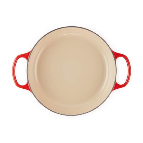 Le Creuset Signature Cerise 26cm Cast Iron Shallow Casserole - Durable, Vibrant Red | Keans Claremorris