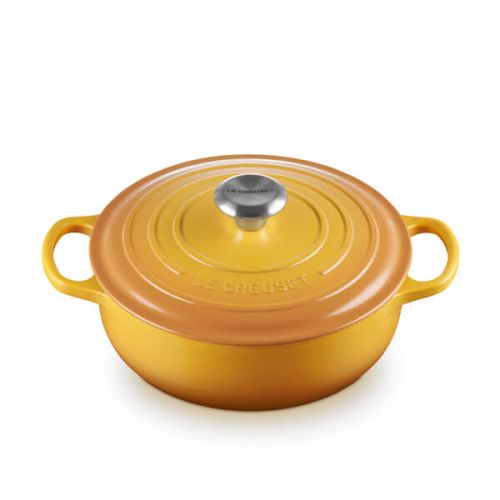 Le Creuset Signature 24cm Nectar Sauteuse, cast iron, heat-retentive, induction compatible, stainless steel knob – Keans
