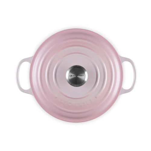 Le Creuset Signature Shell Pink 24cm Round Sauteuse