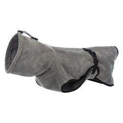 Grey XL 75cm dog bathrobe towel for drying pets quickly, soft and absorbent – Keans Claremorris