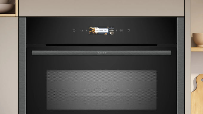 Neff N 70, Built-in compact oven with microwave function, 60 x 45 cm, Graphite-Grey - Image 6