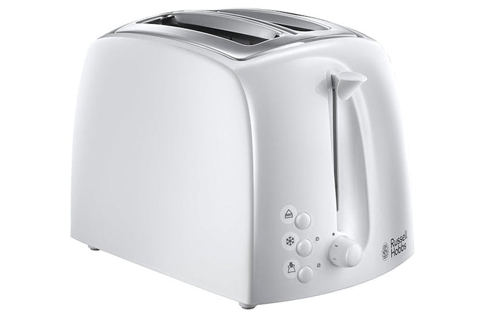 Russell Hobbs Texture Toaster White 2 Slice - Image 1