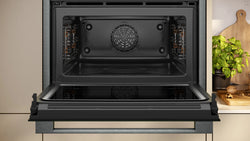Neff N 70, Built-in compact oven with microwave function, 60 x 45 cm, Graphite-Grey
