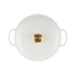 Le Creuset Christmas Shallow Casserole 26cm Snowflakes