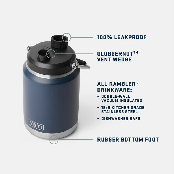 Yeti Rambler Half Gallon Jug 1.8L Navy - Image 6
