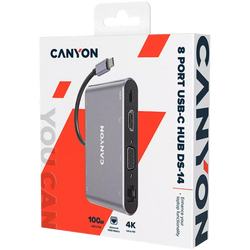 Canyon 8 port USB-C Hub DS-14 with multiple ports for connectivity, available at Keans Claremorris store.