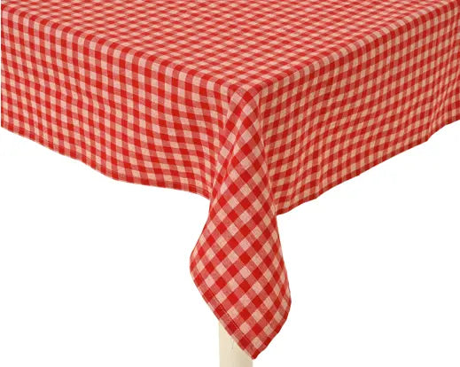 Red & White Check Tablecloth 240 x 140cm - Image 1