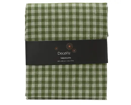 Rosemary Green & Cream Check Tablecloth 240 x 140cm - Image 2