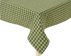 Rosemary Green & Cream Check Tablecloth 240 x 140cm