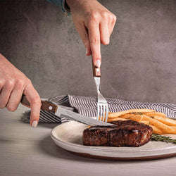 Tramontina Wooden Handle Steak Knives & Fork - 12pack