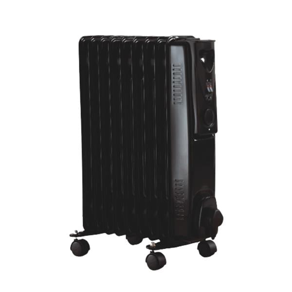 Oil Filled Heater 9 Fin 2000W Black - Image 1