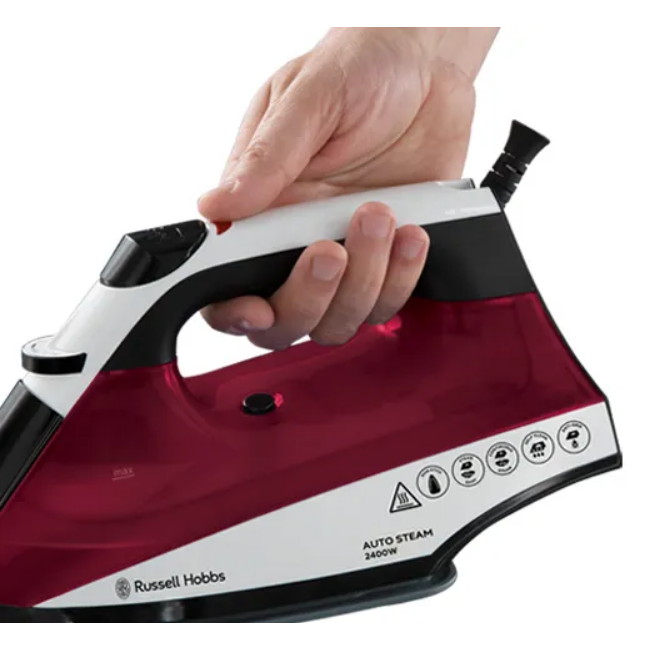 Russell Hobbs Auto Steam Pro Iron 2400W, powerful steam iron for smooth clothes | Keans Claremorris