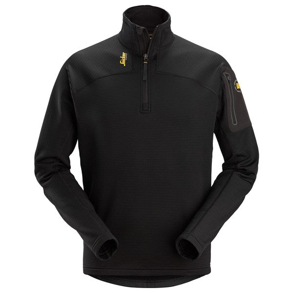 Snickers Thermal Mapping Fleece Jacket 1/2 Zip - Black - Image 1