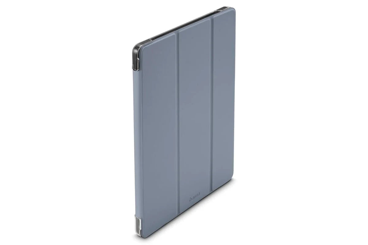 Lilac Hama Fold Clear protective case for Samsung Galaxy Tab A11+ 11” shown closed at an angle