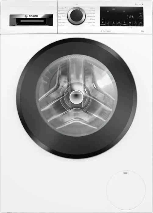 Bosch Series 6 WGG24400GB 9kg washing machine with 1400rpm, SpeedPerfect, EcoSilence, Energy Class A at Keans Claremorris.
