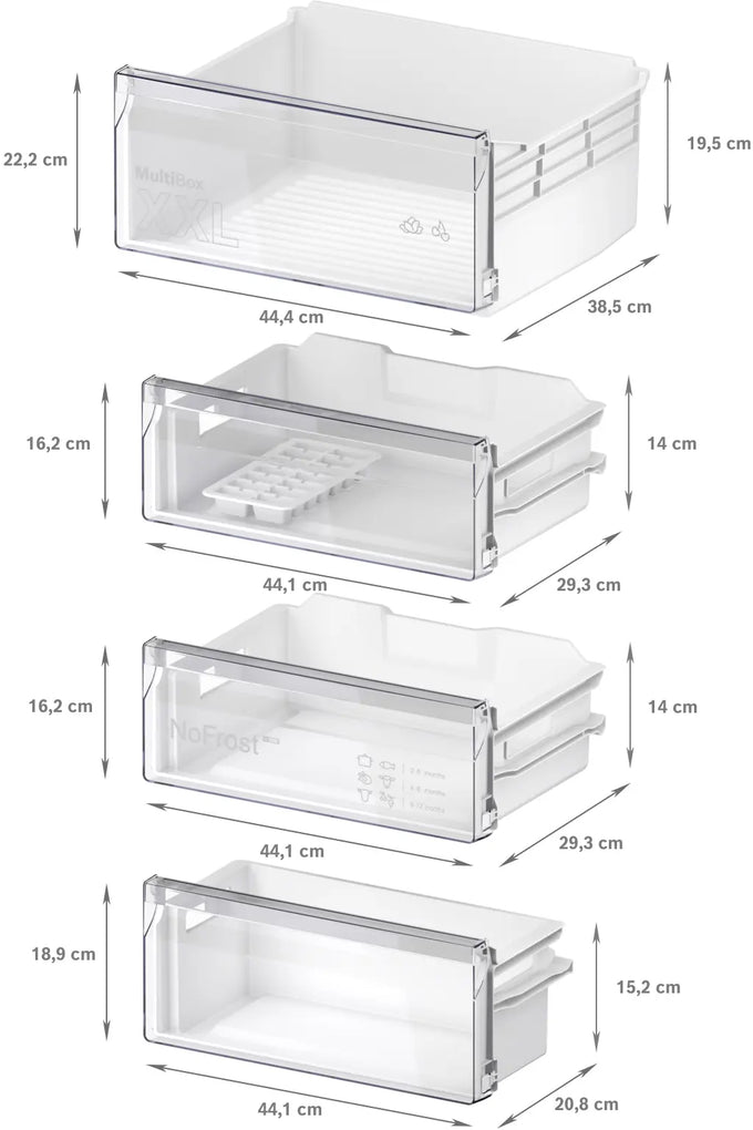 Bosch Series 2 No Frost 193.5 x 54. Sliding hinge Integrated Fridge Freezer – KIN96NSE0G - Image 6