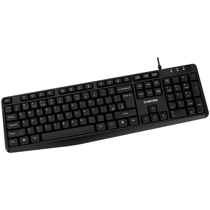 Canyon keyboard KB-1 EN Wired Black - Image 2