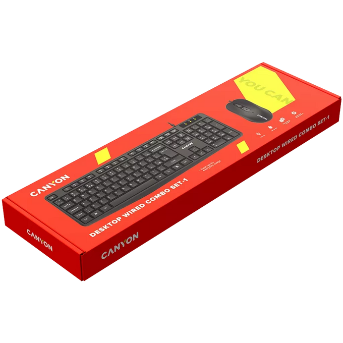 Canyon Classic Wired Combo Set - Keyboard And Mouse SET-1 - Image 3