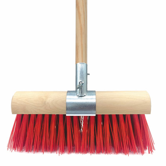 Yard Brush With Clamp - 14'' Red - Image 1