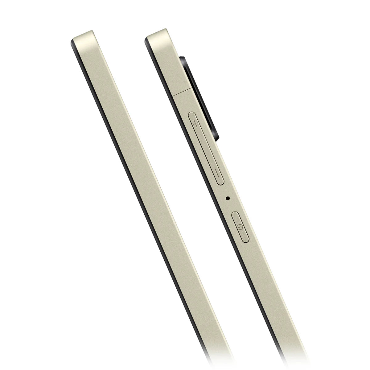 Side view of Acer V10 10.1" FHD tablet showing volume and power buttons on gold edge.