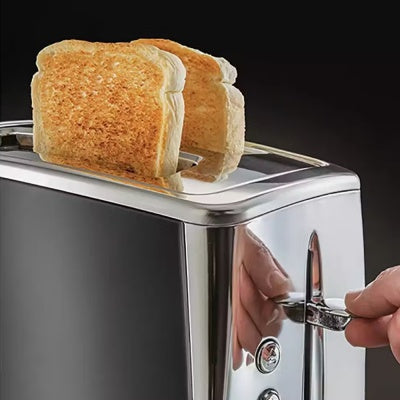 Russell Hobbs Luna Grey Toaster 2 Slice - Image 3
