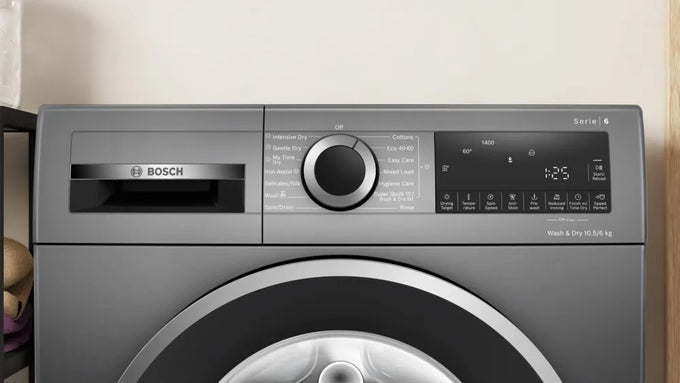 Bosch Series 6 | Washer Dryer 10.5/6kg max. | 1400 rpm | Cast Iron Grey - Image 2