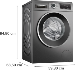 Bosch Series 6 | Washer Dryer 10.5/6kg max. | 1400 rpm | Cast Iron Grey