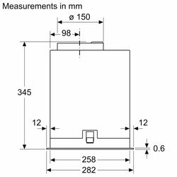 Bosch Series 6 Canopy Cooker Hood 86cm | Black