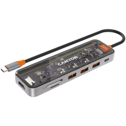 Canyon 7 Port USB-C Hub DS-13 with multiple USB ports, sleek design - available at Keans Claremorris