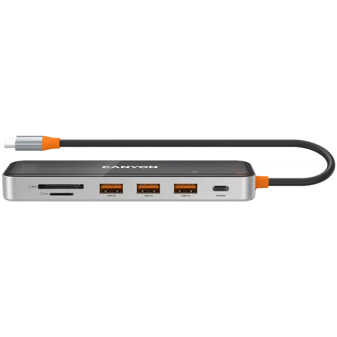 Canyon DS-13 7-in-1 USB-C Hub with 4K HDMI, 3 USB 3.0 ports, SD/microSD slots, 100W PD – available at Keans Claremorris