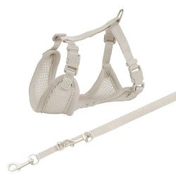 Junior Puppy M-L Grey Adjustable Mesh Harness with 2m Lead, Robust Nylon, 36-50cm, Keans Claremorris