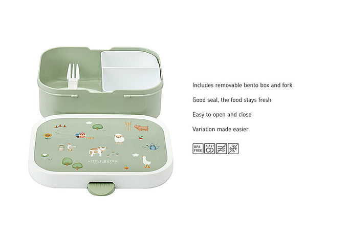 Mepal Lunch Box Campus Little Farm design, durable and compact, perfect for kids' meals – available at Keans Claremorris.