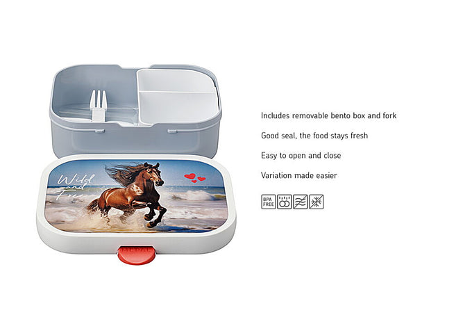 Mepal Lunch Box Campus Wild Horse design, durable and compact, perfect for school lunches – available at Keans Claremorris.
