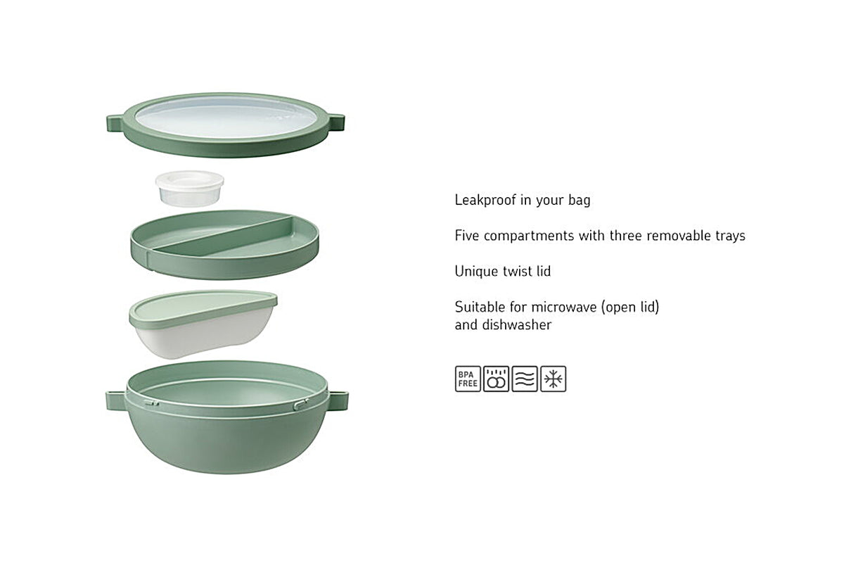 Mepal Bento lunch bowl Vita in Nordic Black, durable and stylish meal container – available at Keans Claremorris.