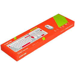 Wireless Combo Set Keyboard and Mouse HSET-W5 White