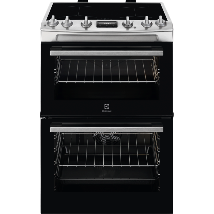 Electrolux 60CM AIRFRY induction cooker with catalytic cleaning, stainless steel, dual ovens, 77L & 39L cavities – Keans