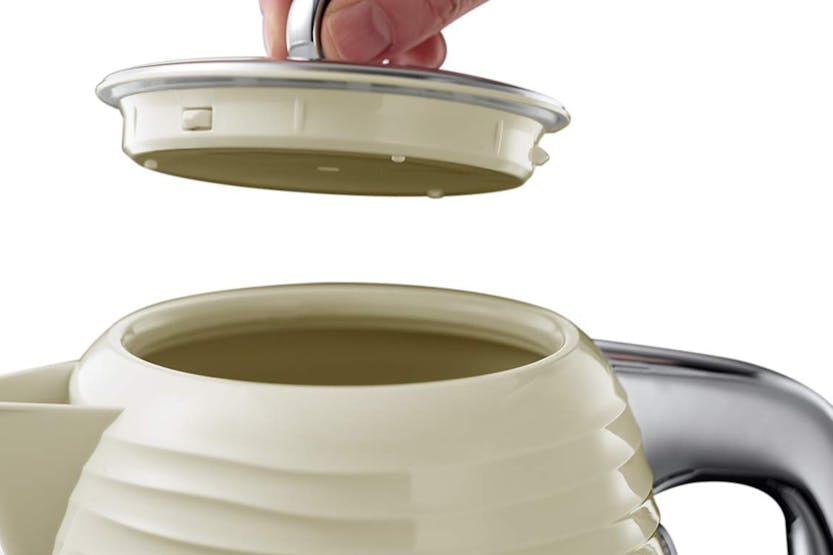 Russell Hobbs 1.7L Inspire Electric Kettle Cream 24364, fast boil, cordless, available at Keans Claremorris