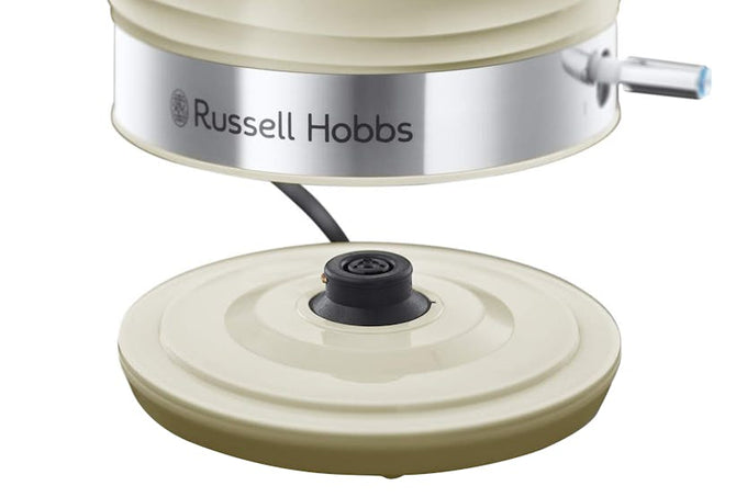 Russell Hobbs 1.7L Inspire Electric Kettle in Cream, model 24364, fast boil, sleek design – available at Keans Claremorris.