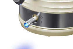 Russell Hobbs 1.7L Inspire Electric Kettle in Cream, model 24364, fast boil, cordless, available at Keans Claremorris.