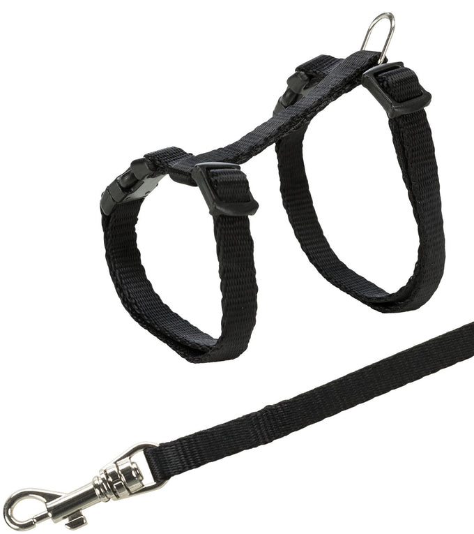 Nylon kitten harness with lead, adjustable 19-31 cm, snap buckles, 1.2m leash – Keans Claremorris