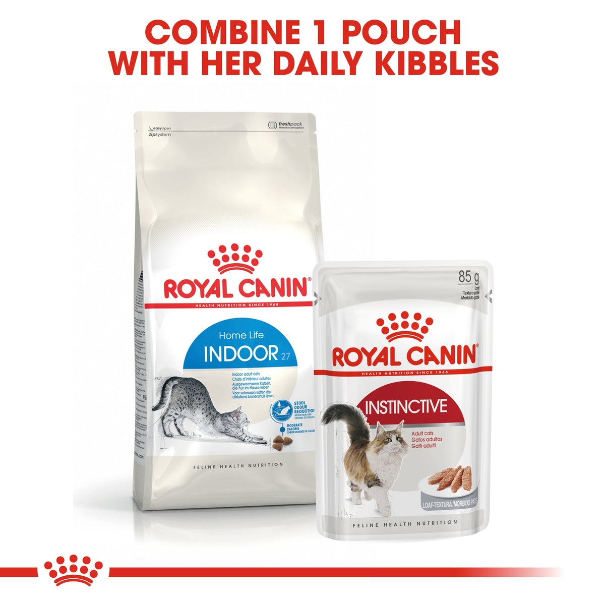 Royal Canin Indoor Cat Food 4kg bag, premium nutrition for indoor cats, available at Keans Claremorris.