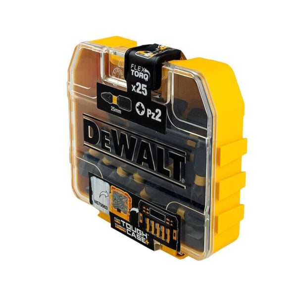 DeWalt DT70784-QZ TOUGHCASE 100-piece black gold drill and screwdriver bit set with sockets, adaptors, and accessories -