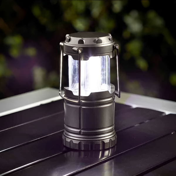 Mega Porta-Light compact camping lantern with 280 lumens, magnetic base, hanging hook, 3 AA batteries included - Keans