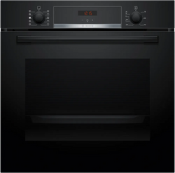 Bosch HQA534BB3B built-in black oven with steam function, 71L capacity, 8 heating modes, EcoClean, at Keans Claremorris.