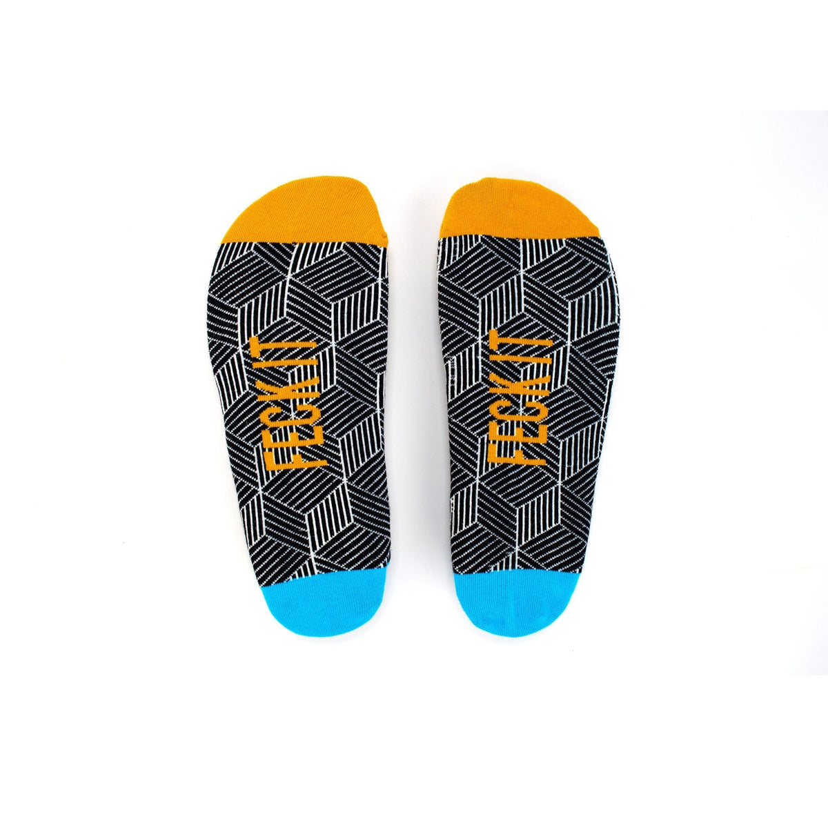 Feck It black socks size 8-12, comfortable fit, durable material – available at Keans Claremorris.