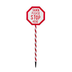 Santa Stop Here! Large 110cm Stake Light for outdoor holiday decor – Keans Claremorris