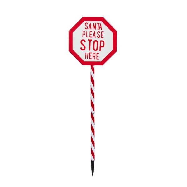 Santa Stop Here! Large 110cm Stake Light for outdoor holiday decor – Keans Claremorris